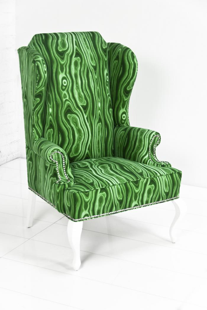 www.roomservicestore.com - Brixton Wing Chair in Malachite Linen