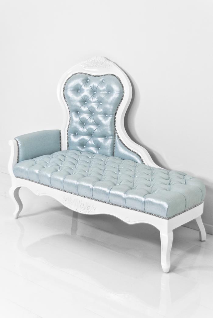 www.roomservicestore.com - Riviera Chaise Lounge in Metallic Blue Linen