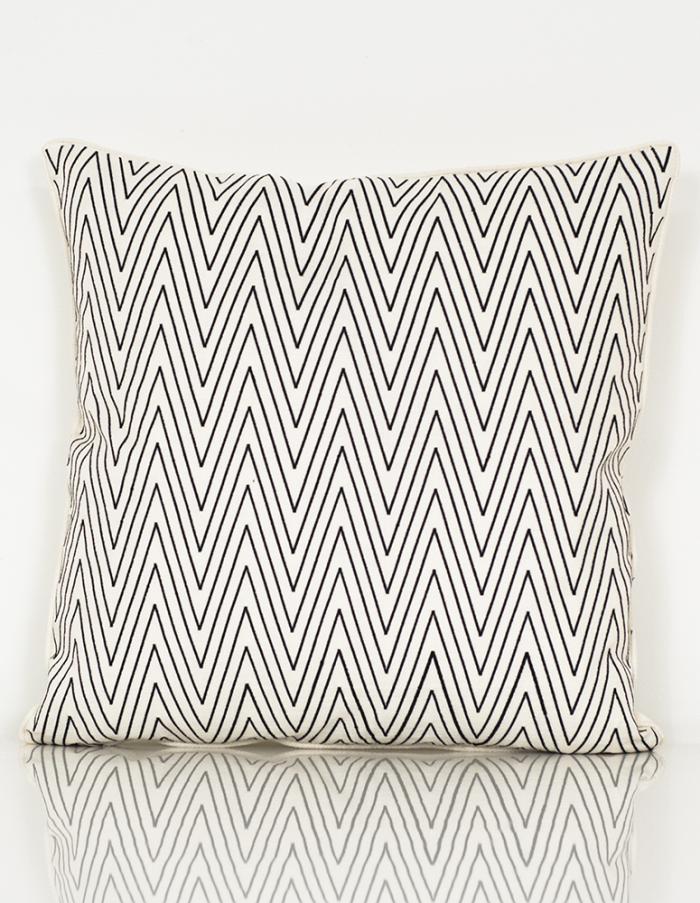 www.roomservicestore.com - Zig Zag Embroidered Pillow (Out of Stock)